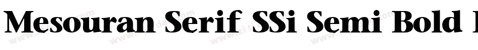 Mesouran Serif SSi Semi Bold Italic字体转换